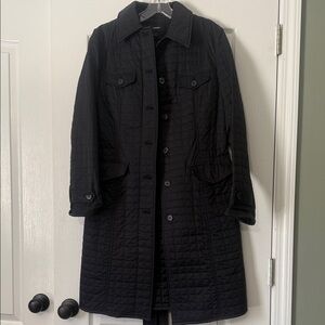 Express Black Quilted Trench Coat